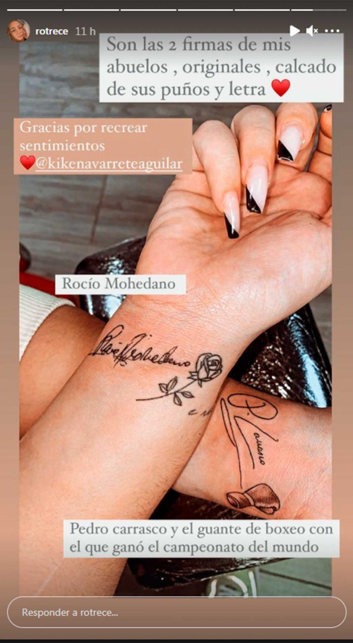 El nuevo tatuaje de Rocío Flores que no dedica a ningún miembro de su familia
