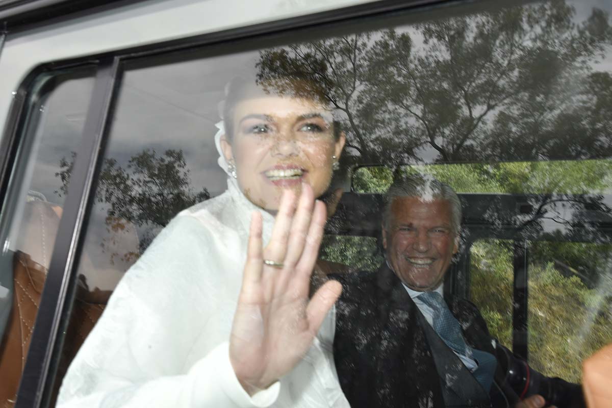 Alejandra Ruiz Rato a su llegada a su boda con Ernesto de Novales en Sevilla, 8 de Mayo de 2021