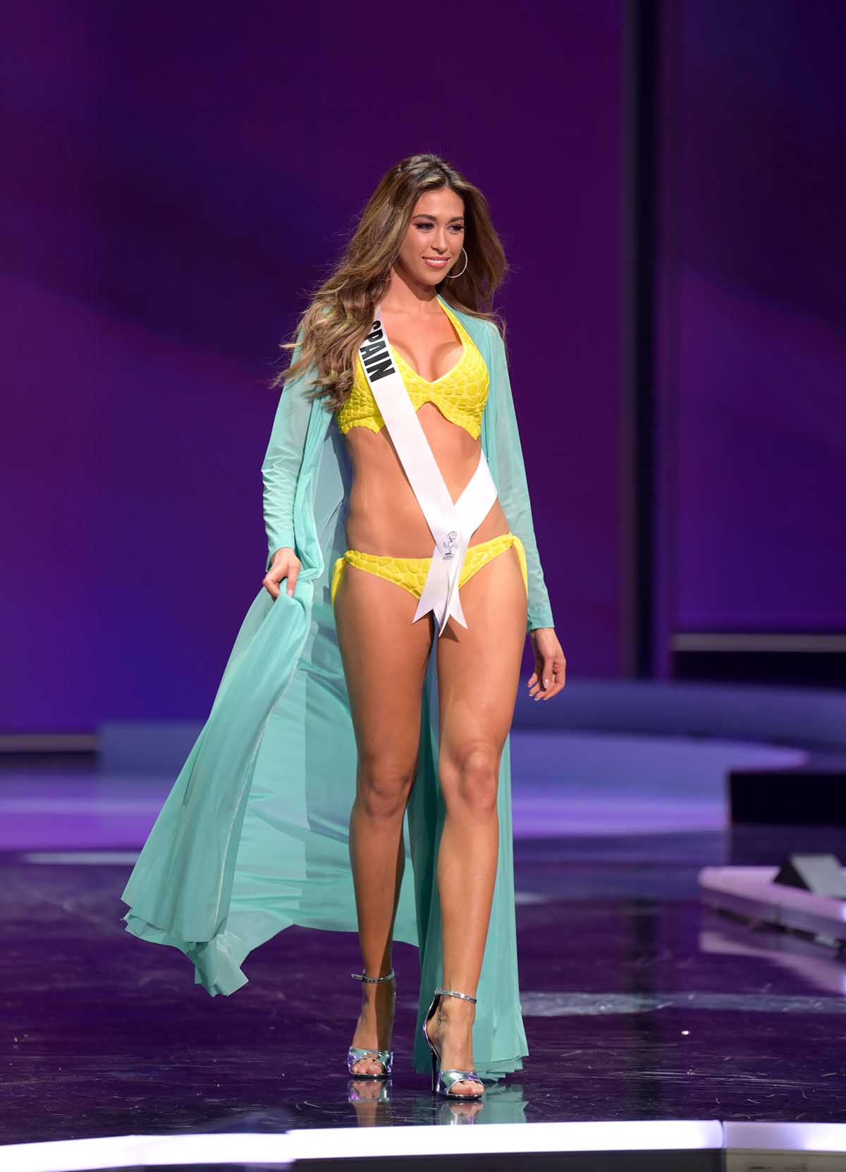Andrea Martínez, Miss Universe Spain 2020 competes on stage in Ema Savahl swimwear during the MISS UNIVERSE® Preliminary Competition at the Seminole Hard Rock Hotel & Casino in Hollywood, Florida on May 14, 2021. Tune in to the live telecast on FYI and Telemundo on Sunday, May 16 at 8:00 PM ET to see who will become the next Miss Universe.