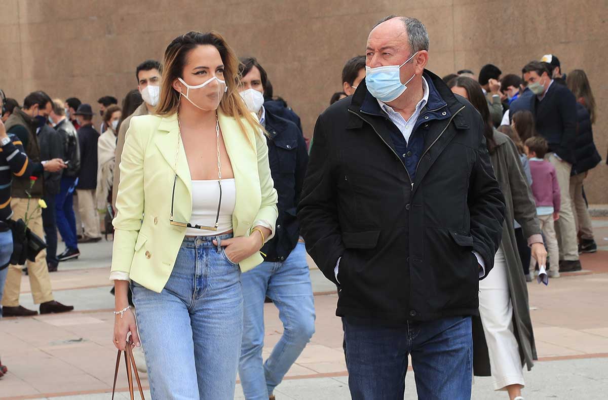 Samira Jalil and Luis Miguel Rodriguez arriving to San Isidro Fair 2021 in Madrid 02 May 2021