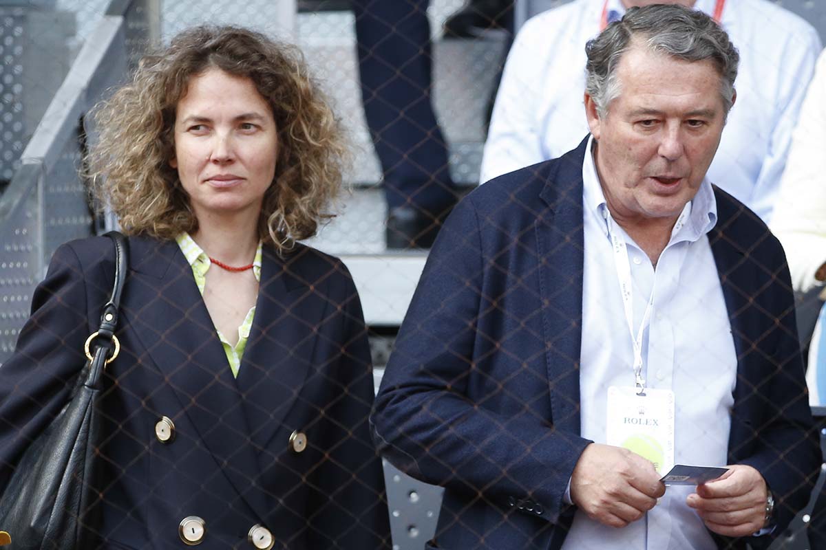 Politician Jose Maria Michavila and his girlfriend Alejandra Salinas during the Masters Series Madrid 2018 at Caja Magica, Madrid, Spain, May 11th, 2018.