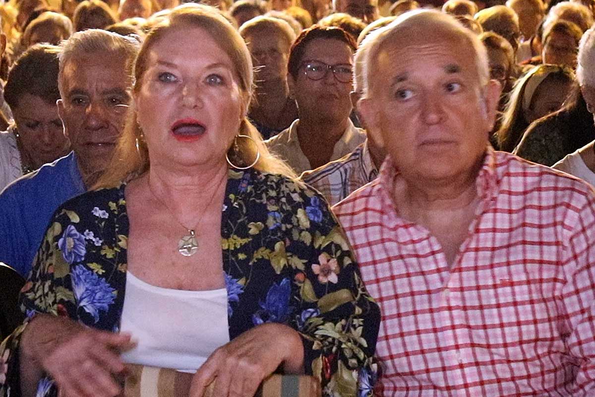 Gloria Mohedano y José Antonio Rodríguez durante la 10 Edición de la Semana Cultural " Rocío Jurado " 2019 en Chipiona.