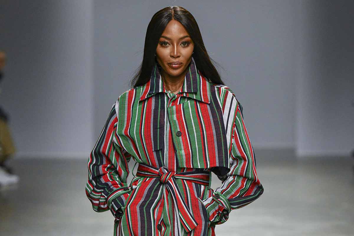 Model Naomi Campbell wears "Kenneth Ize" during Paris Fashion Week in Paris, France, on February 25th 2020.