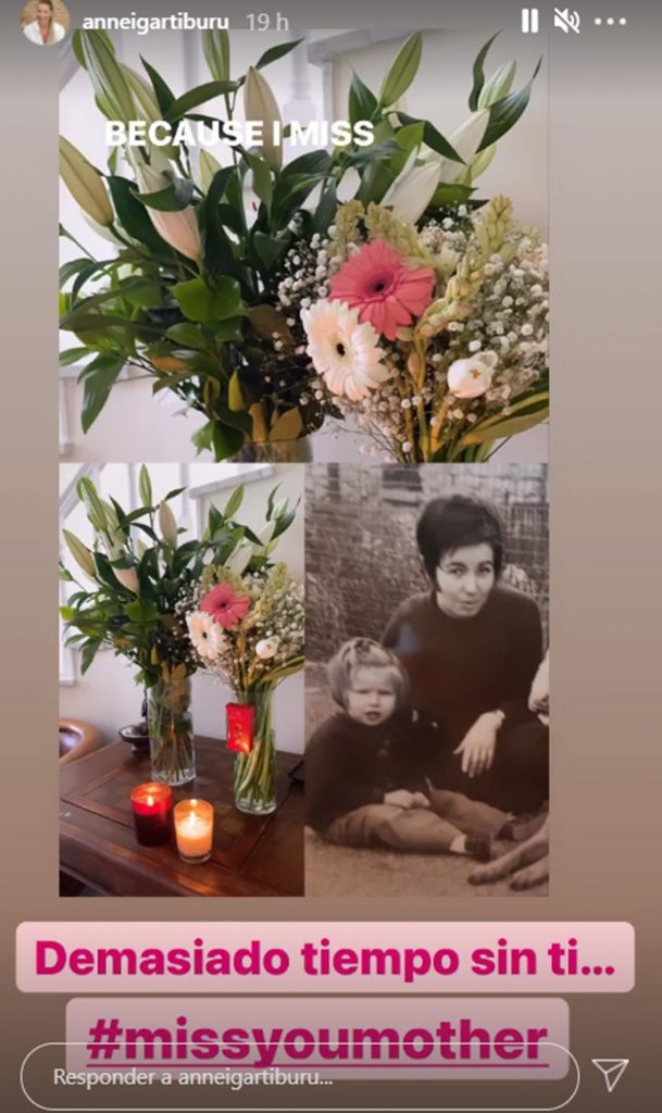 Anne Igartiburu recuerda a su madre en el aniversario de su muerte: "Demasiado tiempo sin ti"