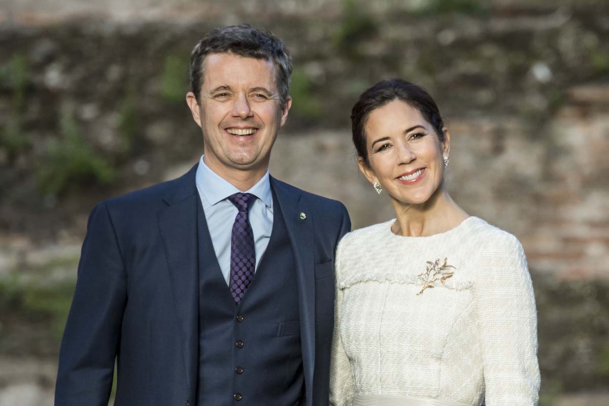 Crown Prince Frederik, Crown Princess Mary visit the ruins of one of Rome's largest public baths.