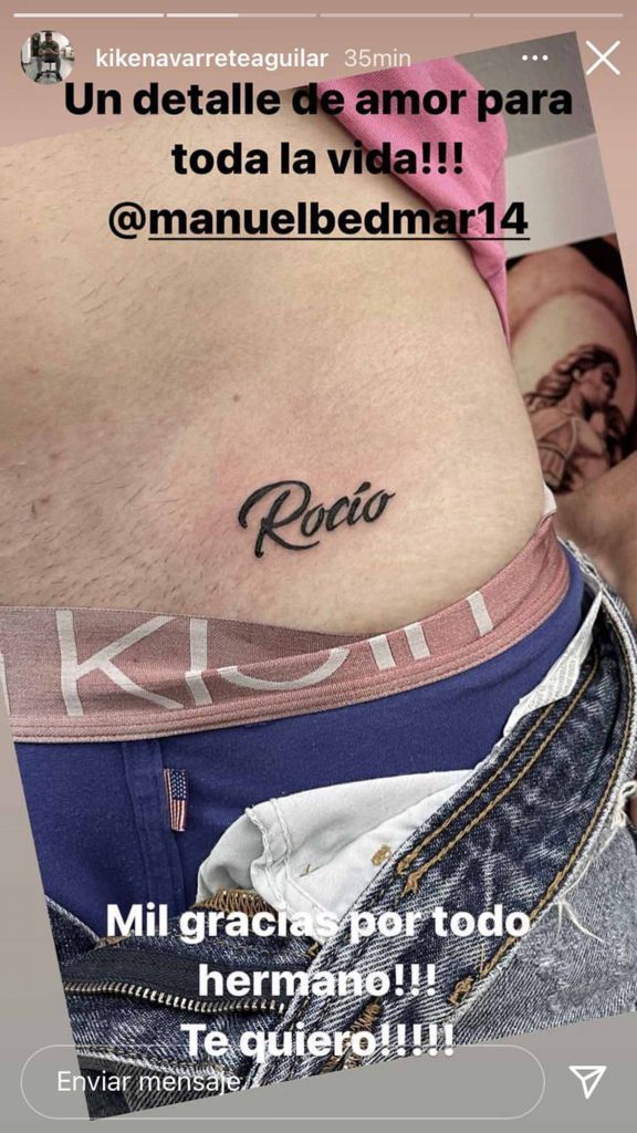 Los nuevos y significativos tatuajes de Roc��o Flores y su novio, Manuel Bedmar