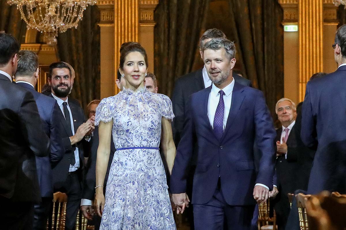 Danish Crown Prince Frederik and Princess Mary during official visit to France at the Paris town hall in Paris, France, October 8, 2019.  *** Local Caption *** .