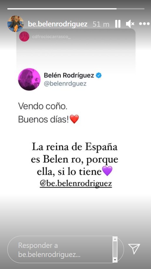 La irónica respuesta de Belén Rodríguez contra Olga Moreno en defensa de Rocío Carrasco