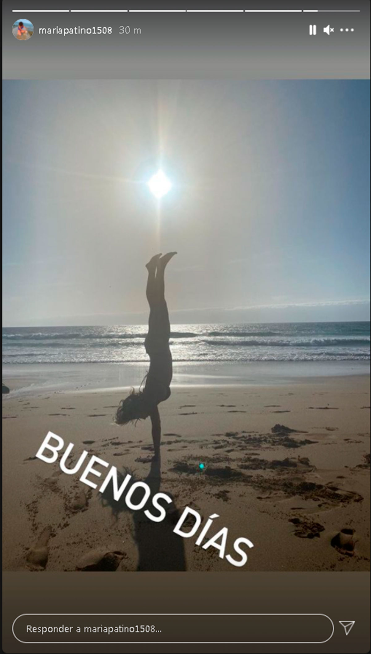 Las acrobacias de María Patiño en la playa que sorprenden a todos sus seguidores