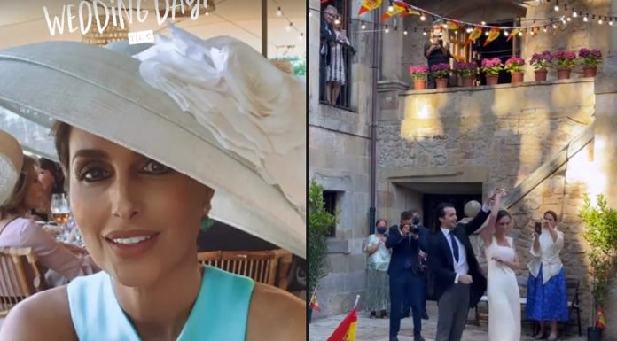 Paloma Cuevas disfruta de la boda del hijo de Cristina Yanes