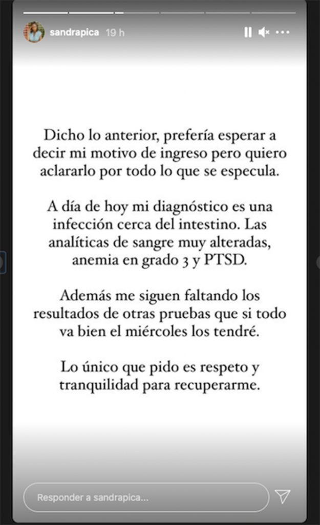 Sandra Pica enfermedad 2