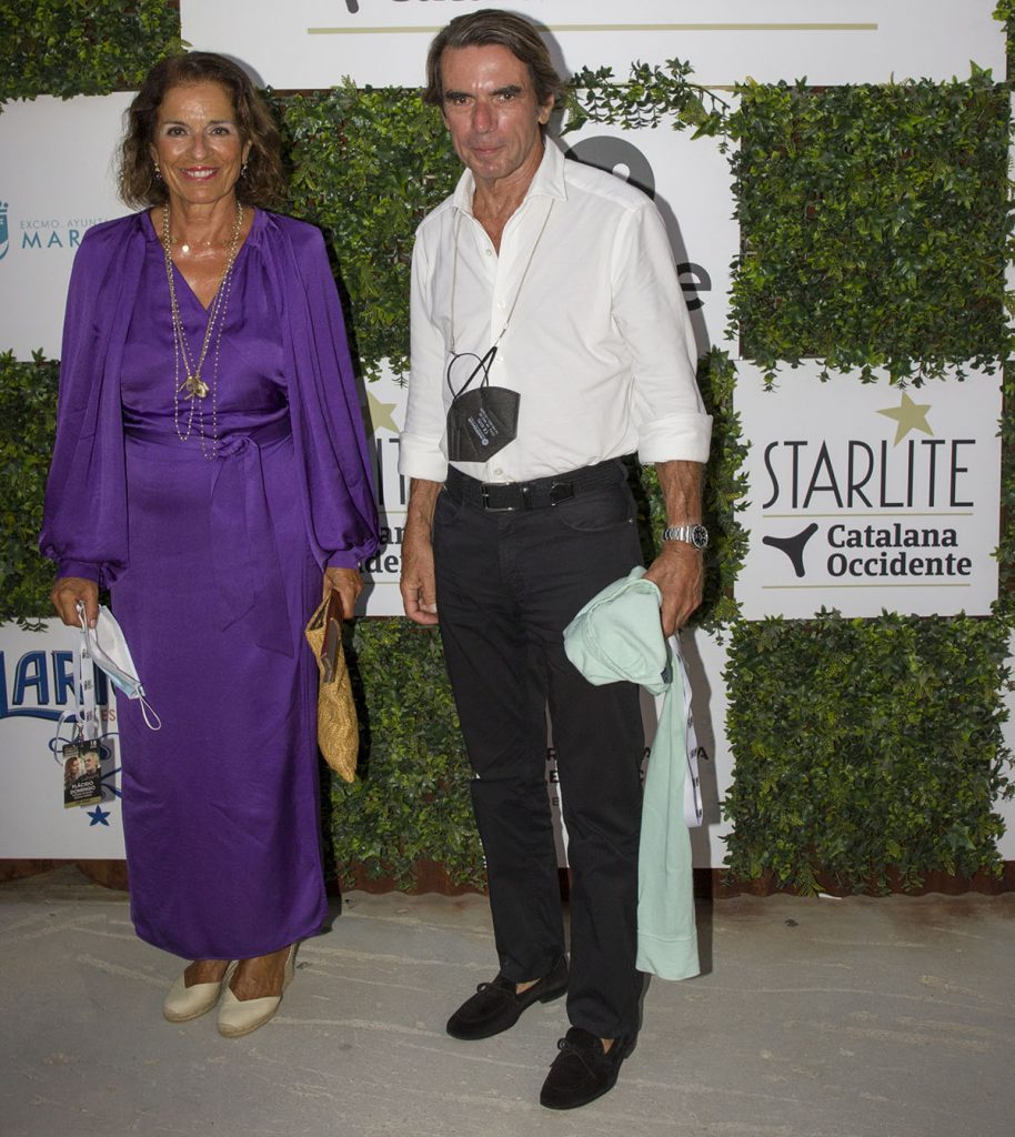 Expresidente Aznar y Ana Botella