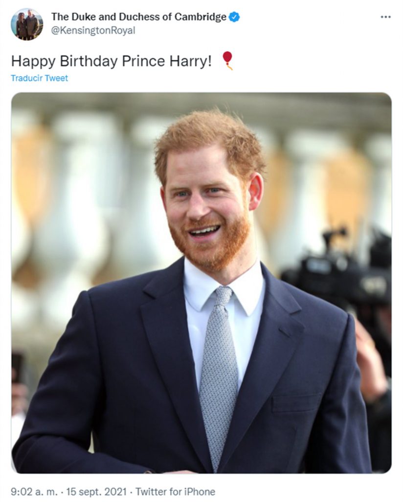 Harry de Inglaterra recibe las felicitaciones (justitas) de la familia por su cumpleaños
