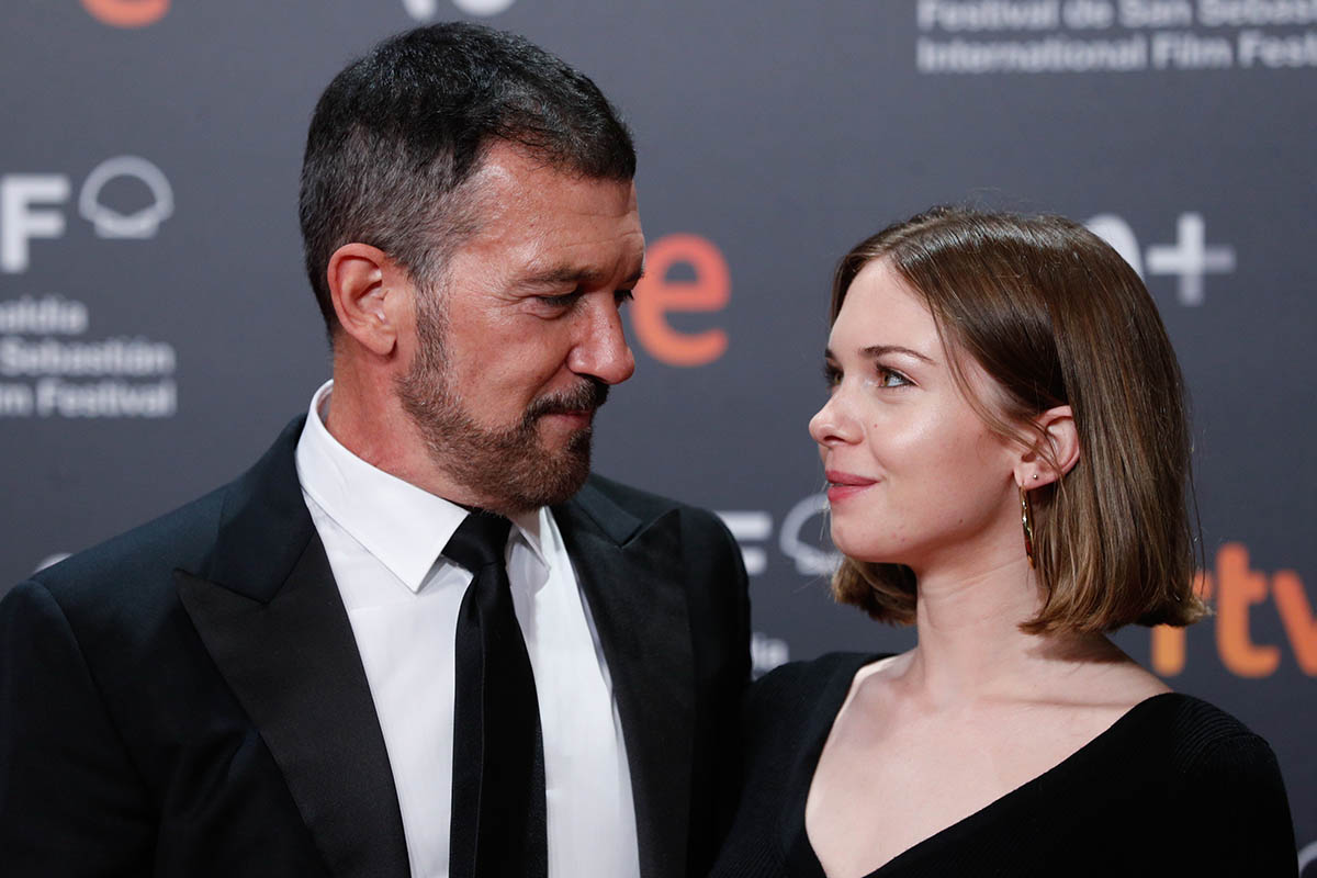 Actor Antonio Banderas and daughter Stella del Carmen at photocall for opening ceremony during the 69th San Sebastian Film Festival in San Sebastian, Spain, on Friday, 17 September, 2021.
