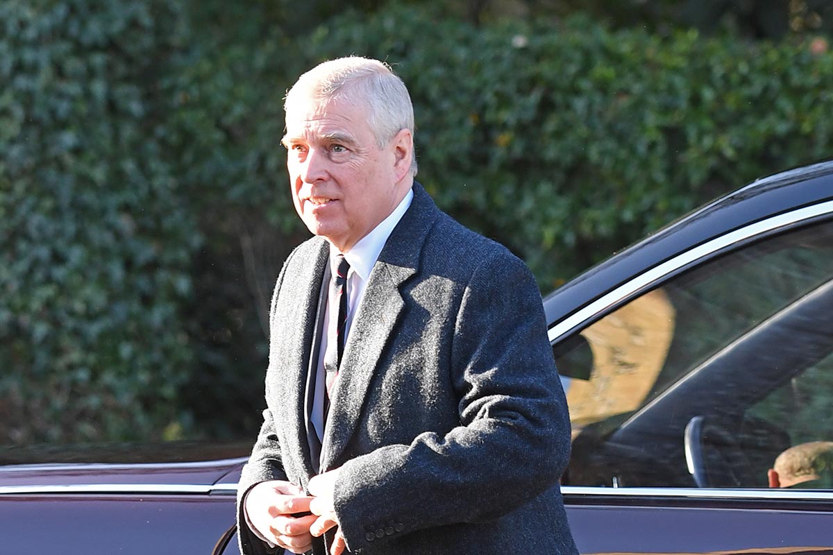Britain's Prince Andrew arriving at St. MarytheVirginchurch  in Norfolk, Britain January 19, 2020.
