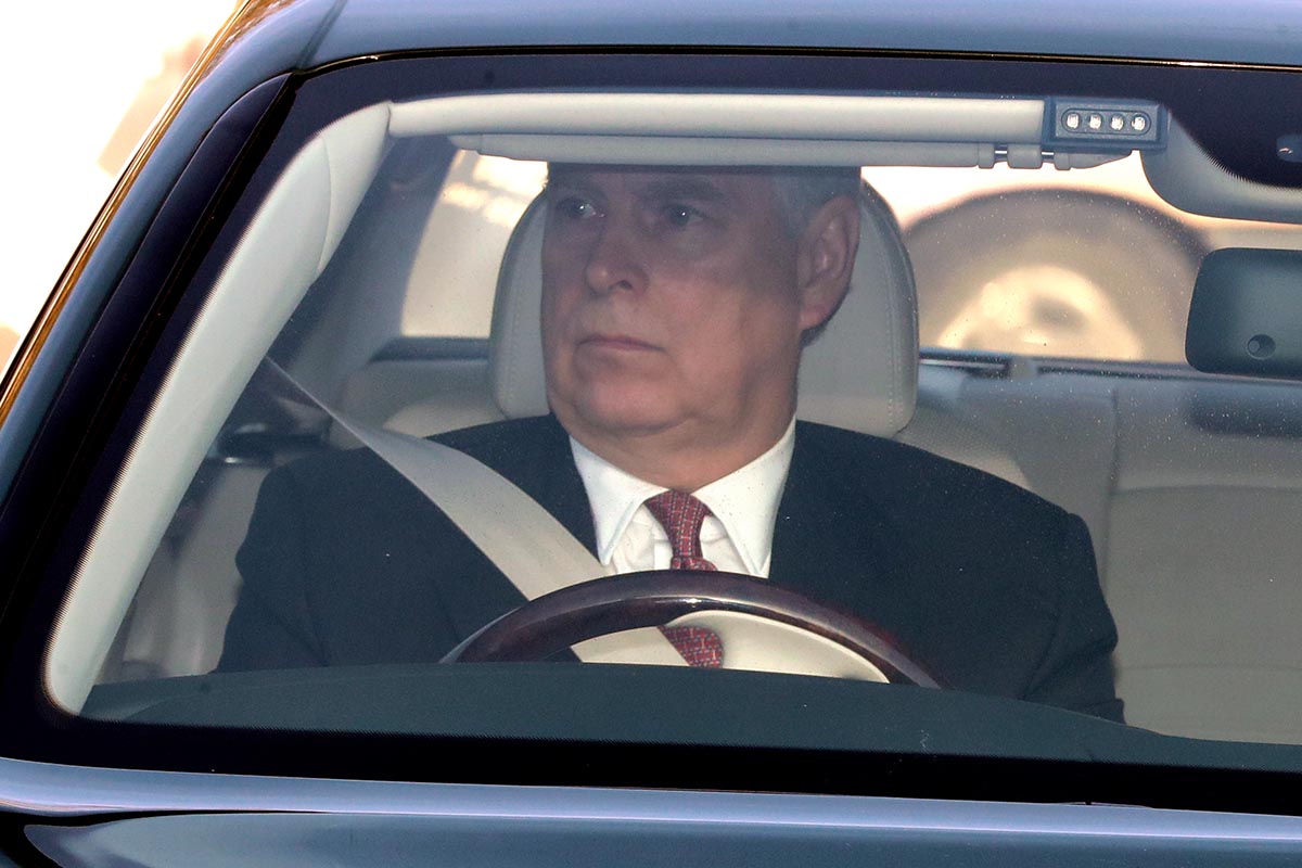 Prince Andrew Duke of York arrive for the Queen'sChristmas in London. *** Local Caption *** .