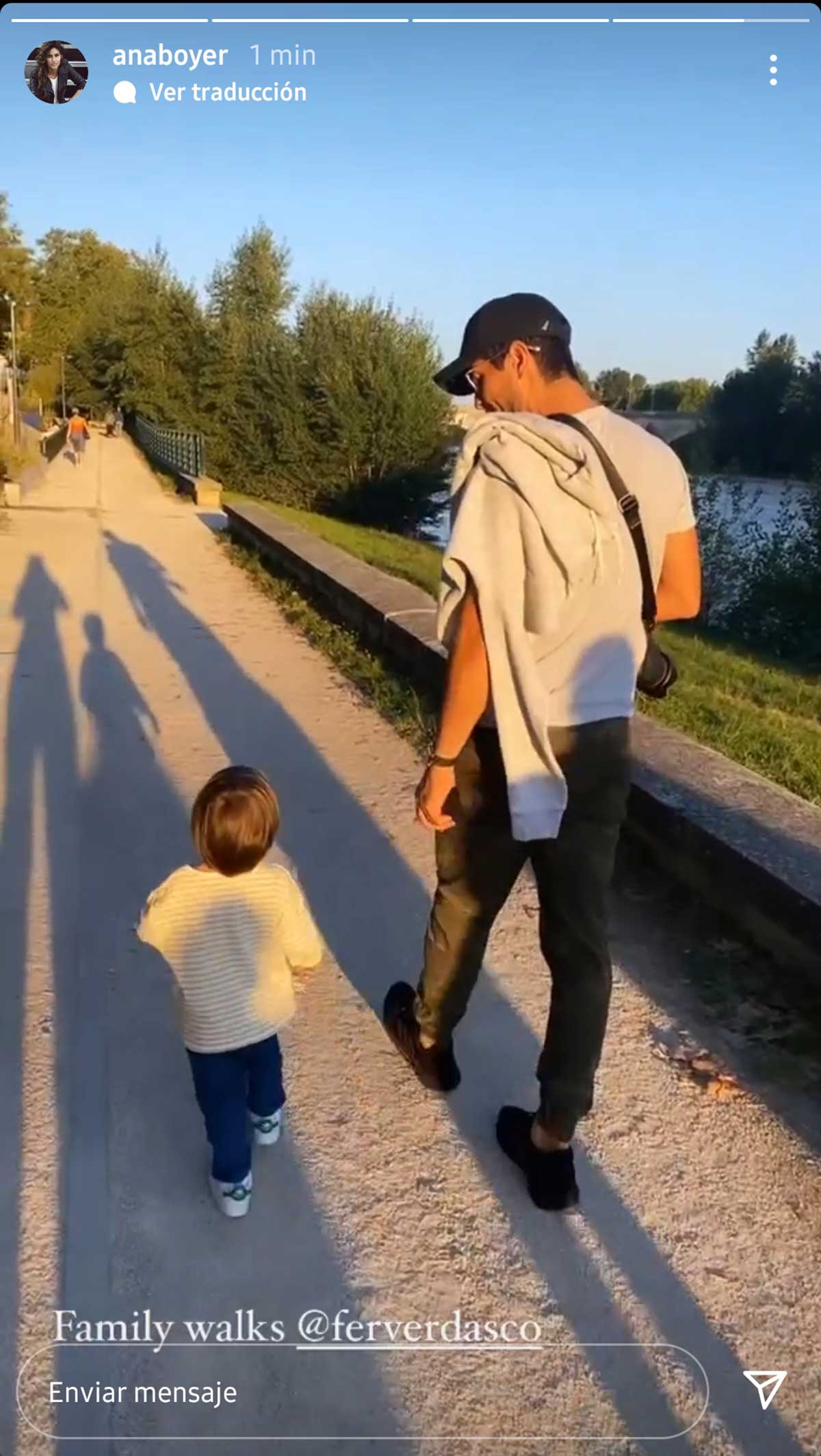 Ana Boyer enseña el tierno momento de Fernando Verdasco y su hijo Miguel en un paseo