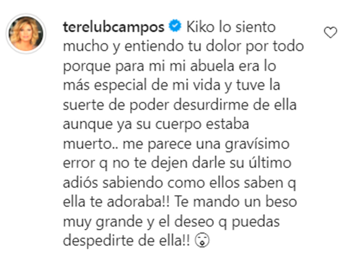 Terelu Campos apoya a Kiko Rivera y ataca a Isabel Pantoja: "Me parece un gravísimo error"