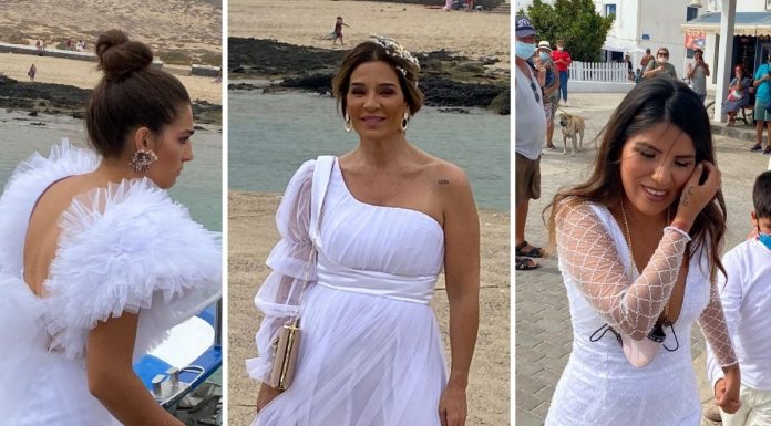 Todos vestidos de blanco: ¡El look de todos los invitados a la boda de Anabel Pantoja y Omar Sánchez!