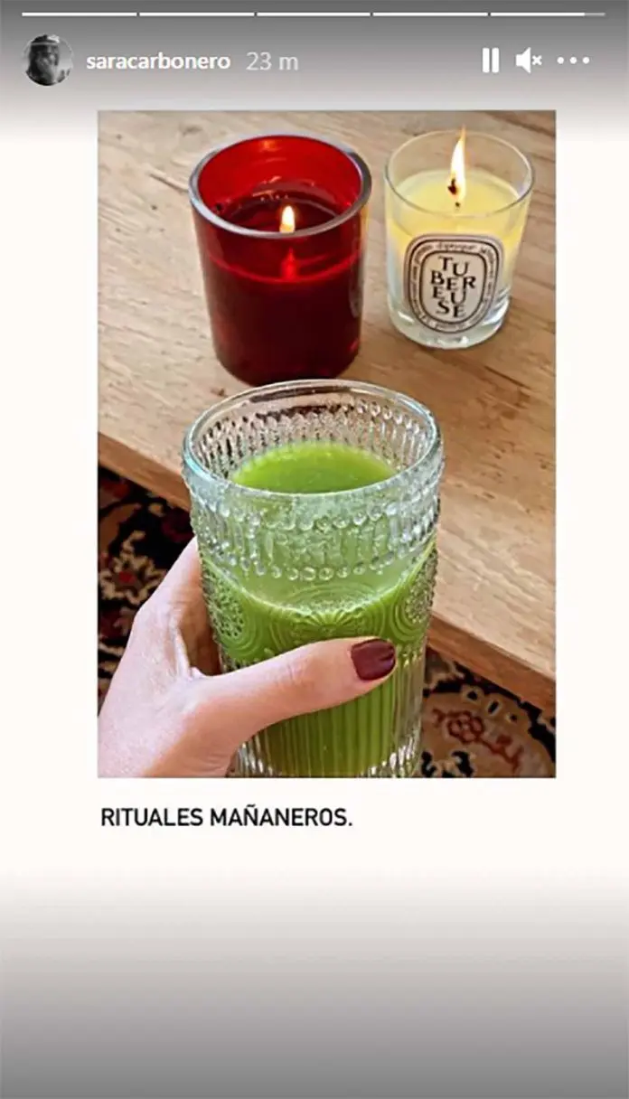 Sara Carbonero se cuida comenzando las mañanas con un zumo verde