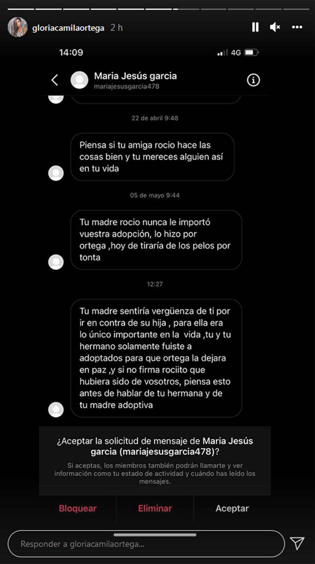 Gloria Camila mensajes