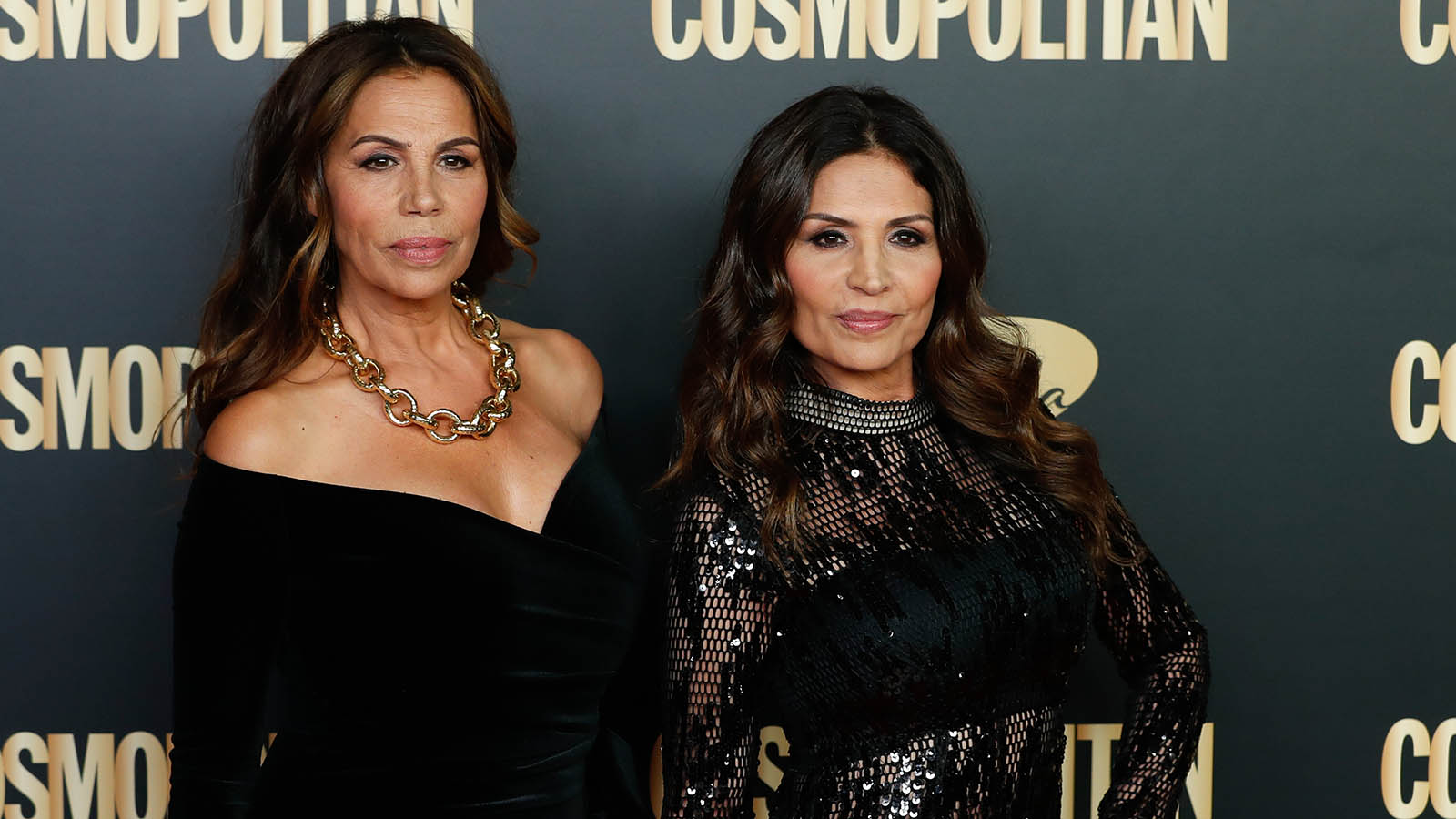Singers Toñi and Encarna Salazar (Azucar Moreno) at photocall for Cosmopolitan awards in Madrid on Thursday, 24 October 2019.