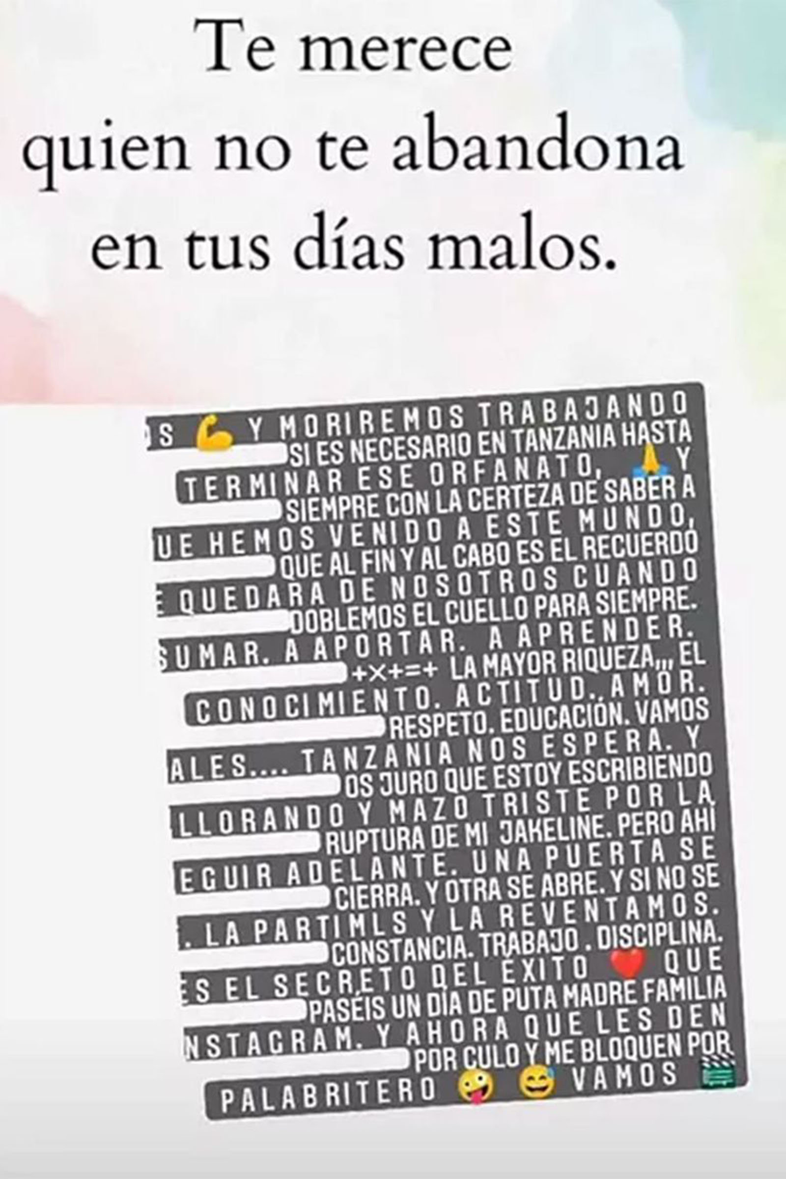 Juan José Ballesta rompe novia