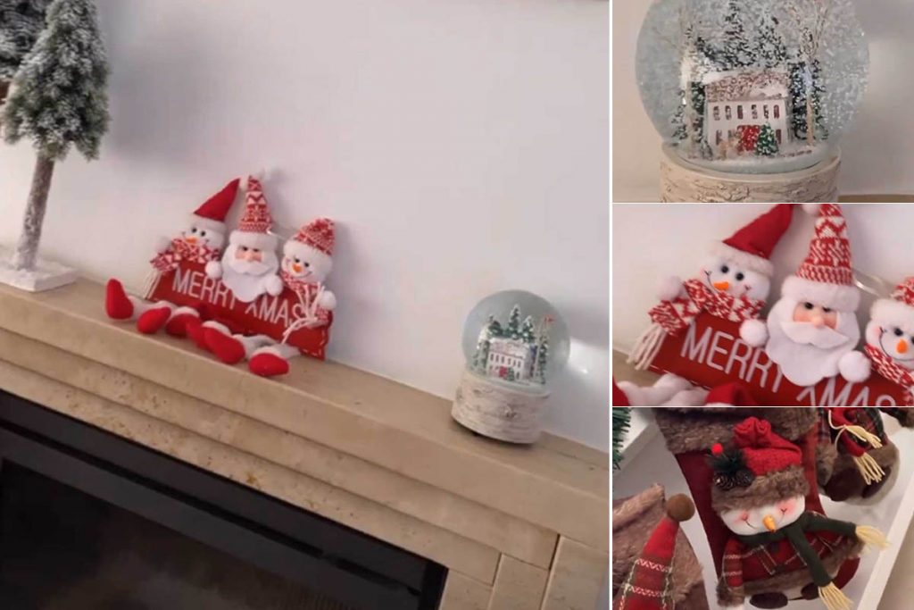 Irene Rosales muestra la decoración navideña de su casa