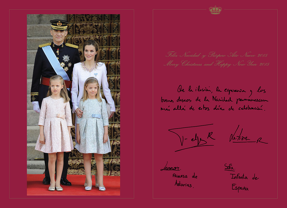 felicitacion navidad familia real 2015