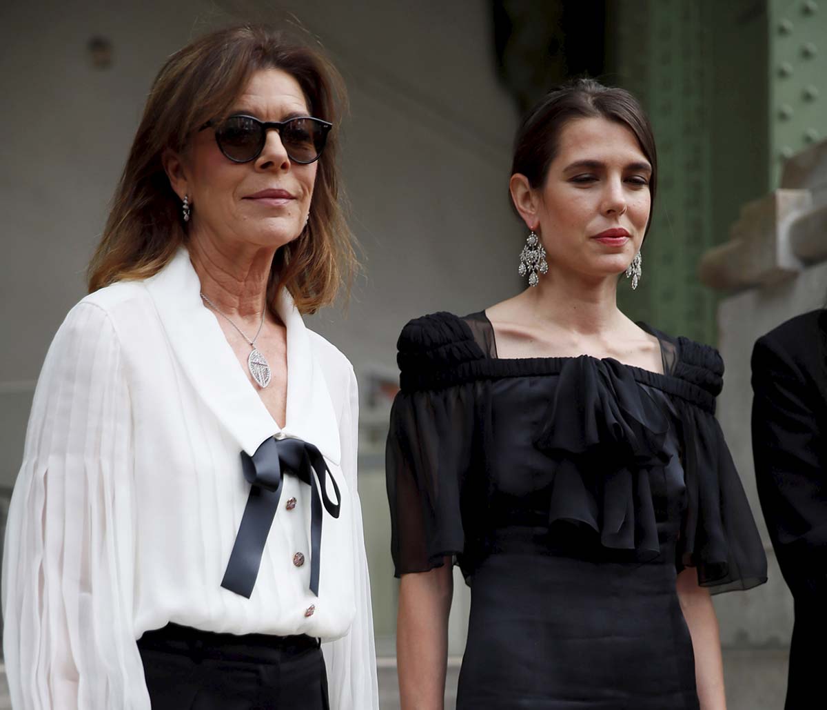Princess Caroline of Monaco and Charlotte Casiraghi during "Karl for Ever: Karl Lagerfeld tribute " event in Paris, France, Thursday, June 20, 2019.