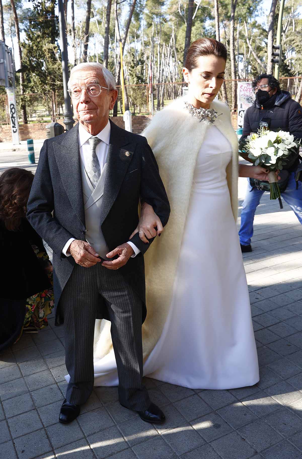 during the wedding of Alejandra Anson and Ignacio Sampedro in Madrid on Saturday, 22 January 2022.