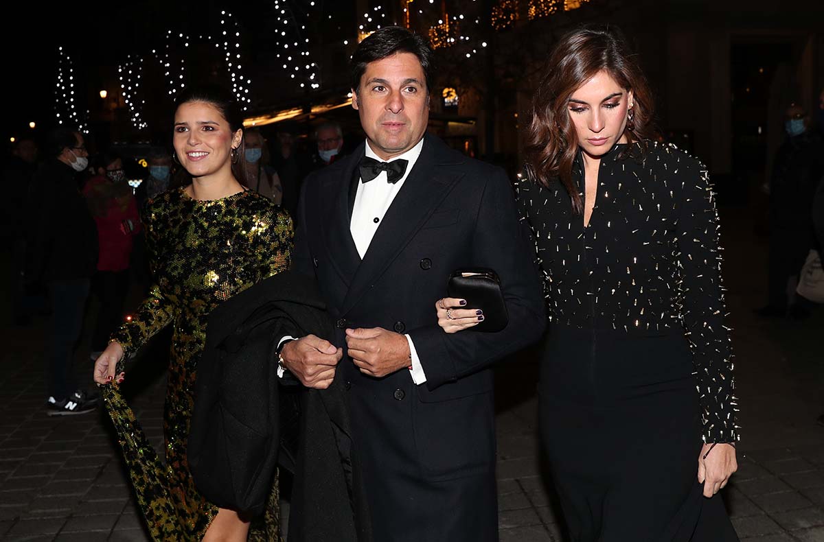 Bullfigther Francisco Rivera OrdoÃ±ez and Lourdes Montes and his daughter Cayetana arriving to Moet Chandon Effervescence event in Madrid on Thursday, 2 December 2021.