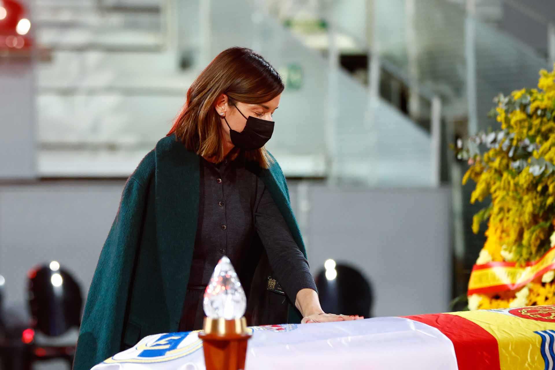 Alba Santana at burial of Manolo Santana in Madrid on Monday, 13 December 2021.