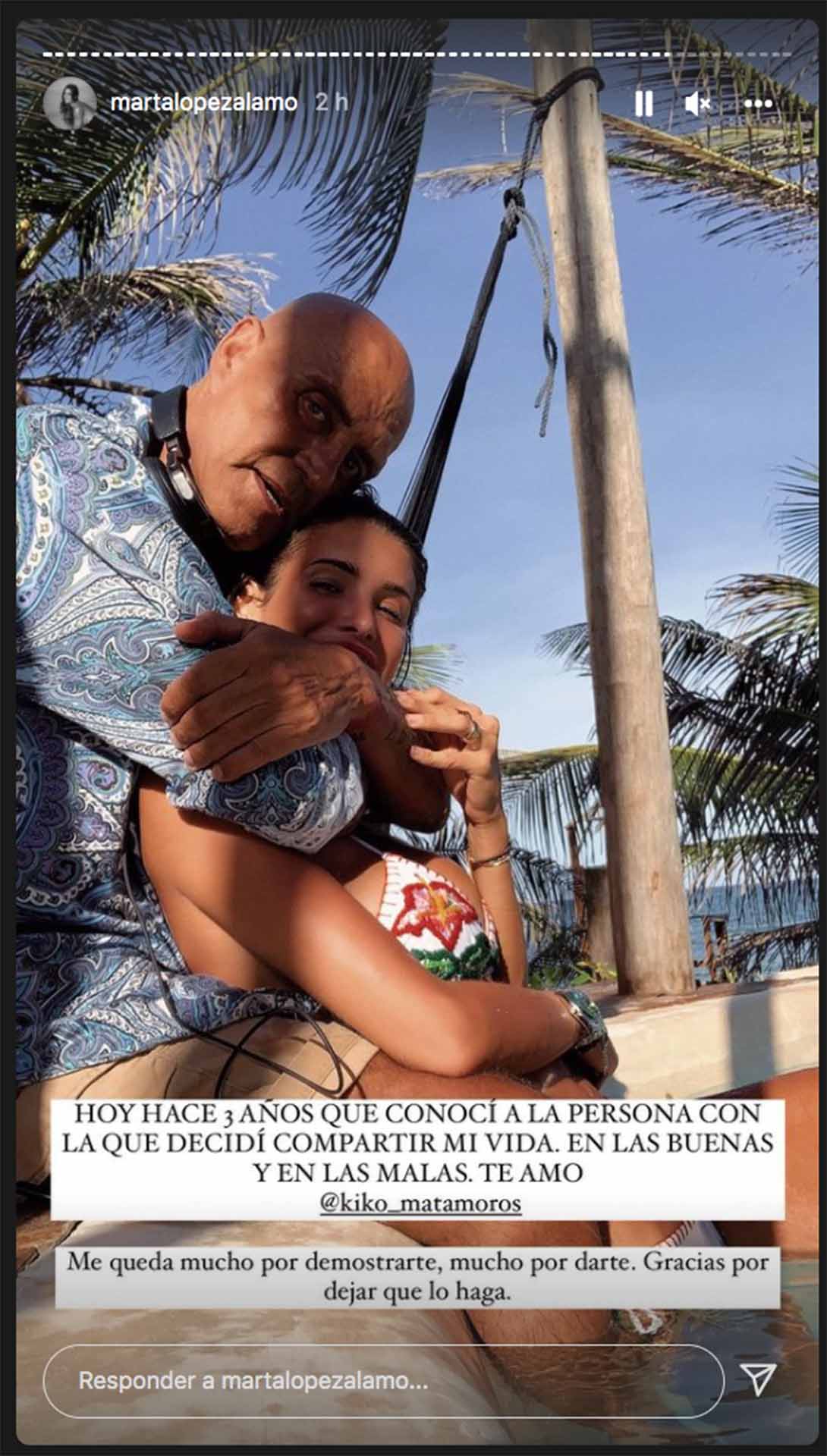 El romántico mensaje de Marta López a Kiko Matamoros en su tercer aniversario juntos