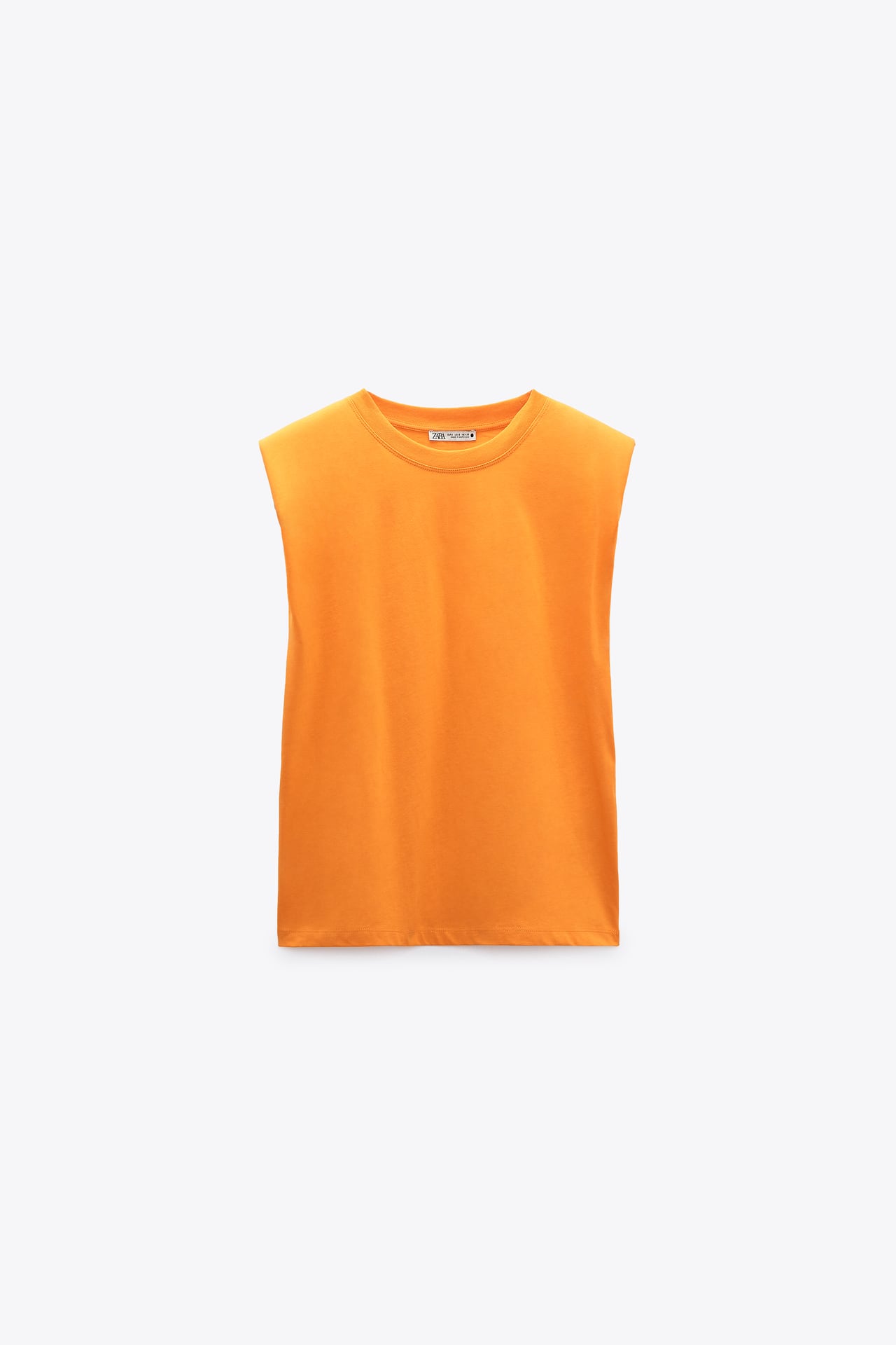 Camiseta con hombreras naranja potente