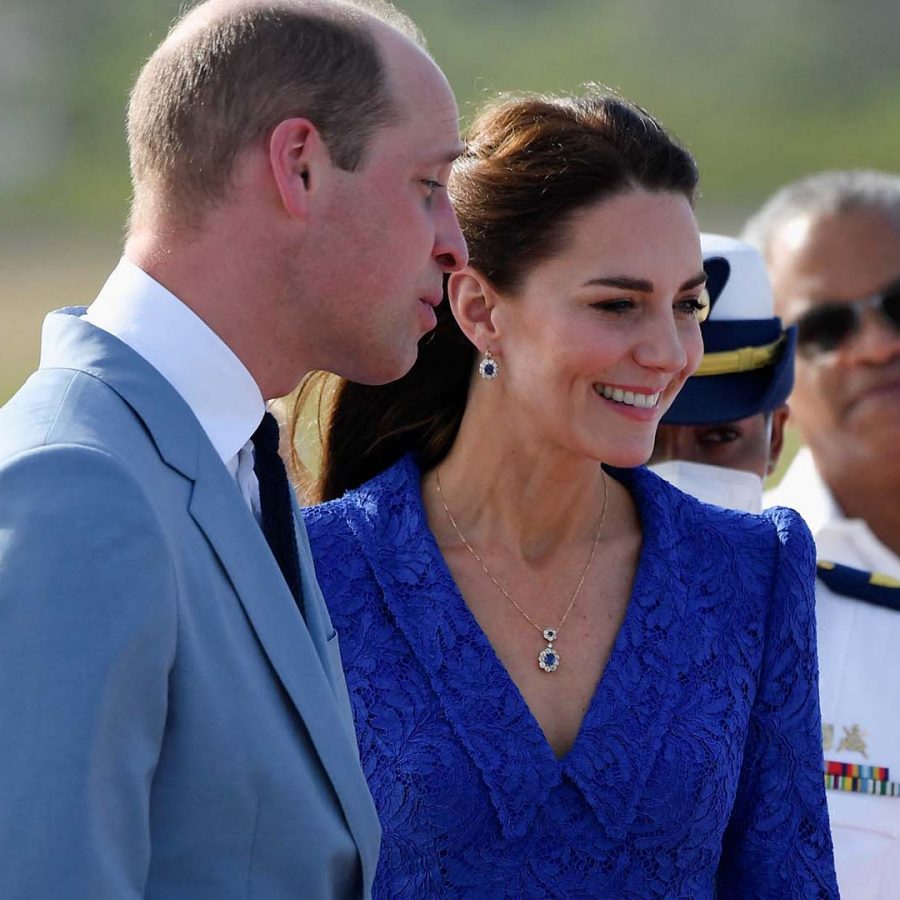 The Duke and Duchess of Cambridge arrive at Philip S. W Goldson International Airport, Belize City, as they begin their tour of the Caribbean on behalf of the Queen to mark her Platinum Jubilee. Picture date: Saturday March 19, 2022.