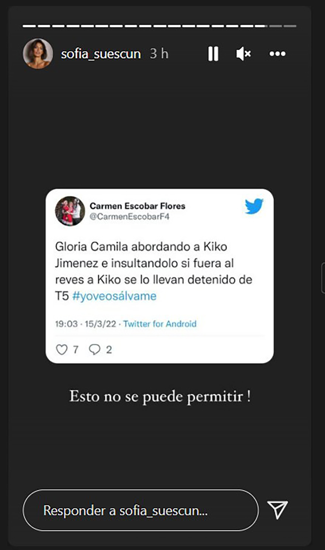 Sofía Suescun saca las uñas por Kiko Jiménez: lo defiende de los ataques de Gloria Camila