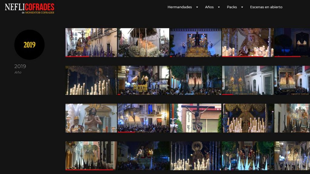 Así es 'NefliCofrades', la plataforma de streaming de las procesiones