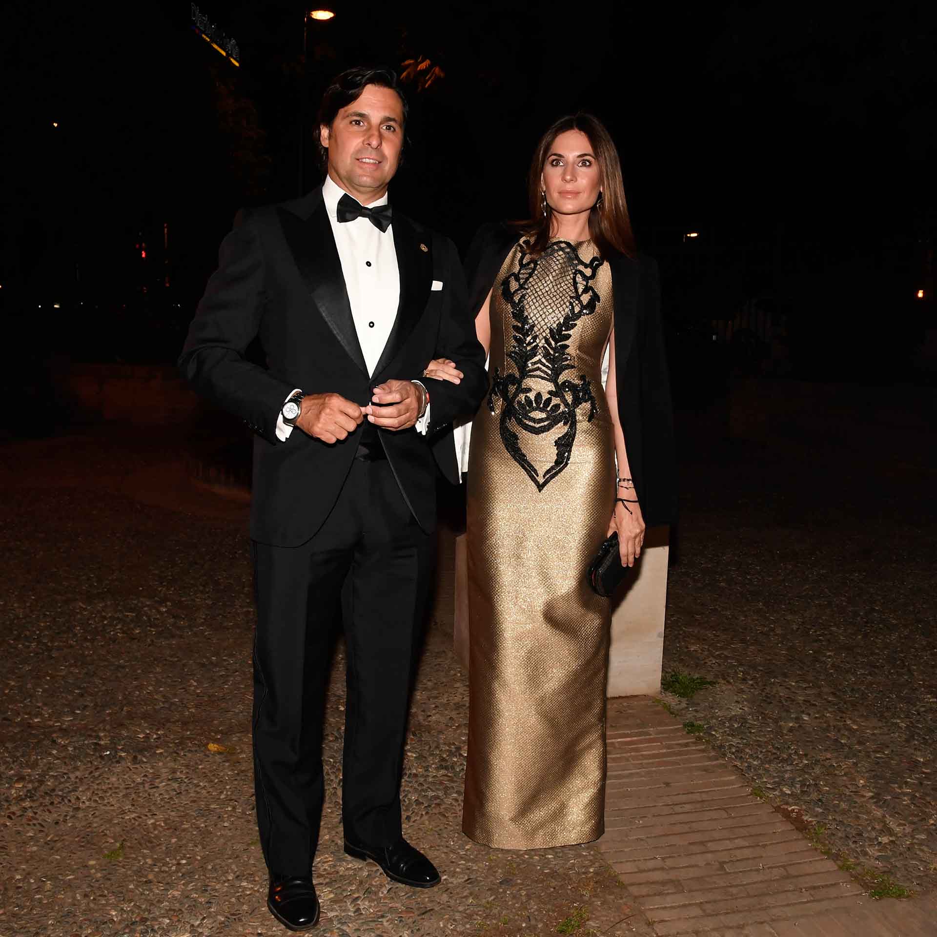 arriving to "Los Enganches" event dinner on occasion of Sevilla Fair in Seville, April 29, 2022