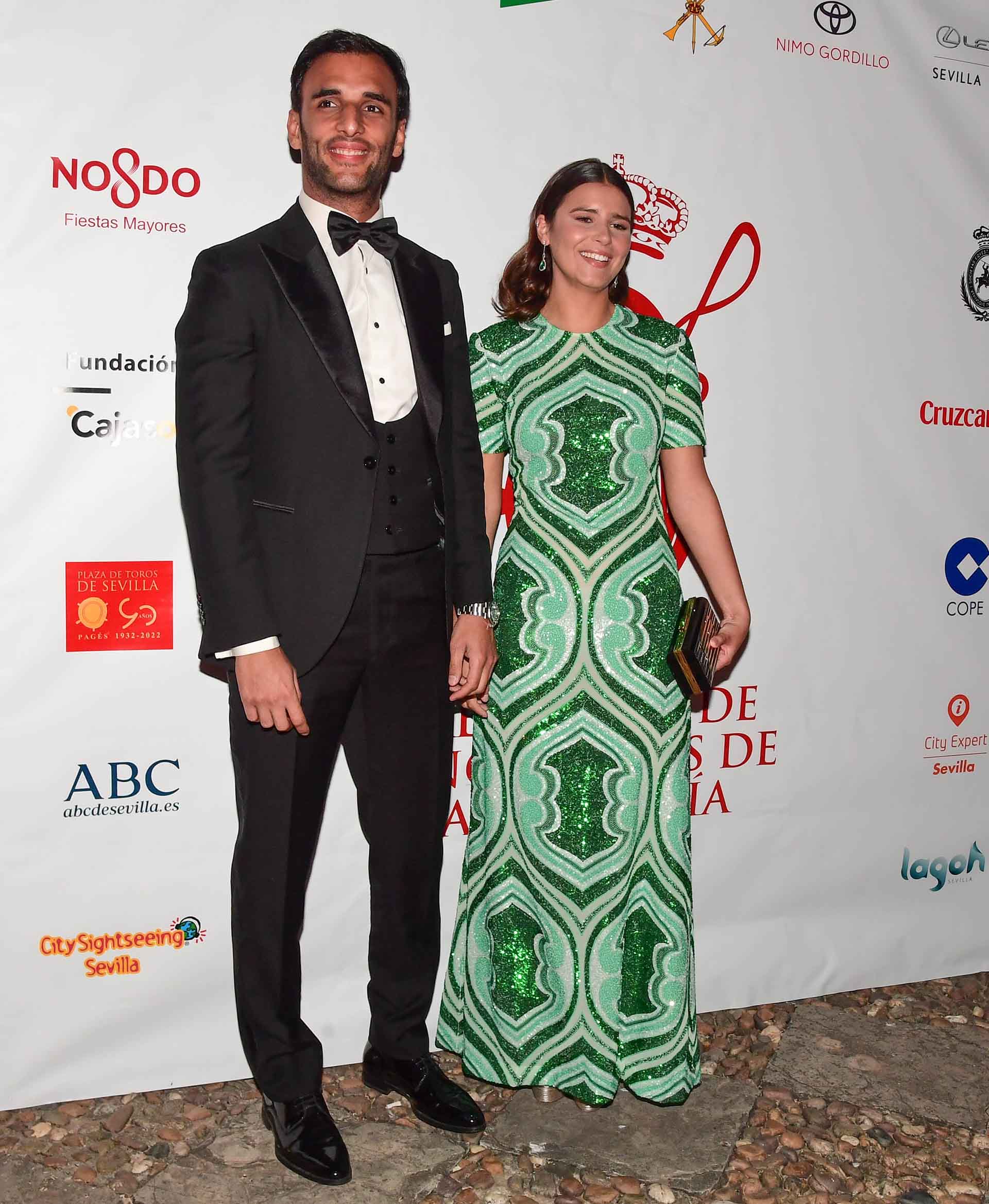 Cayetana Rivera Martinez and Manuel Vega arriving to "Los Enganches" event dinner on occasion of Sevilla Fair in Seville, April 29, 2022