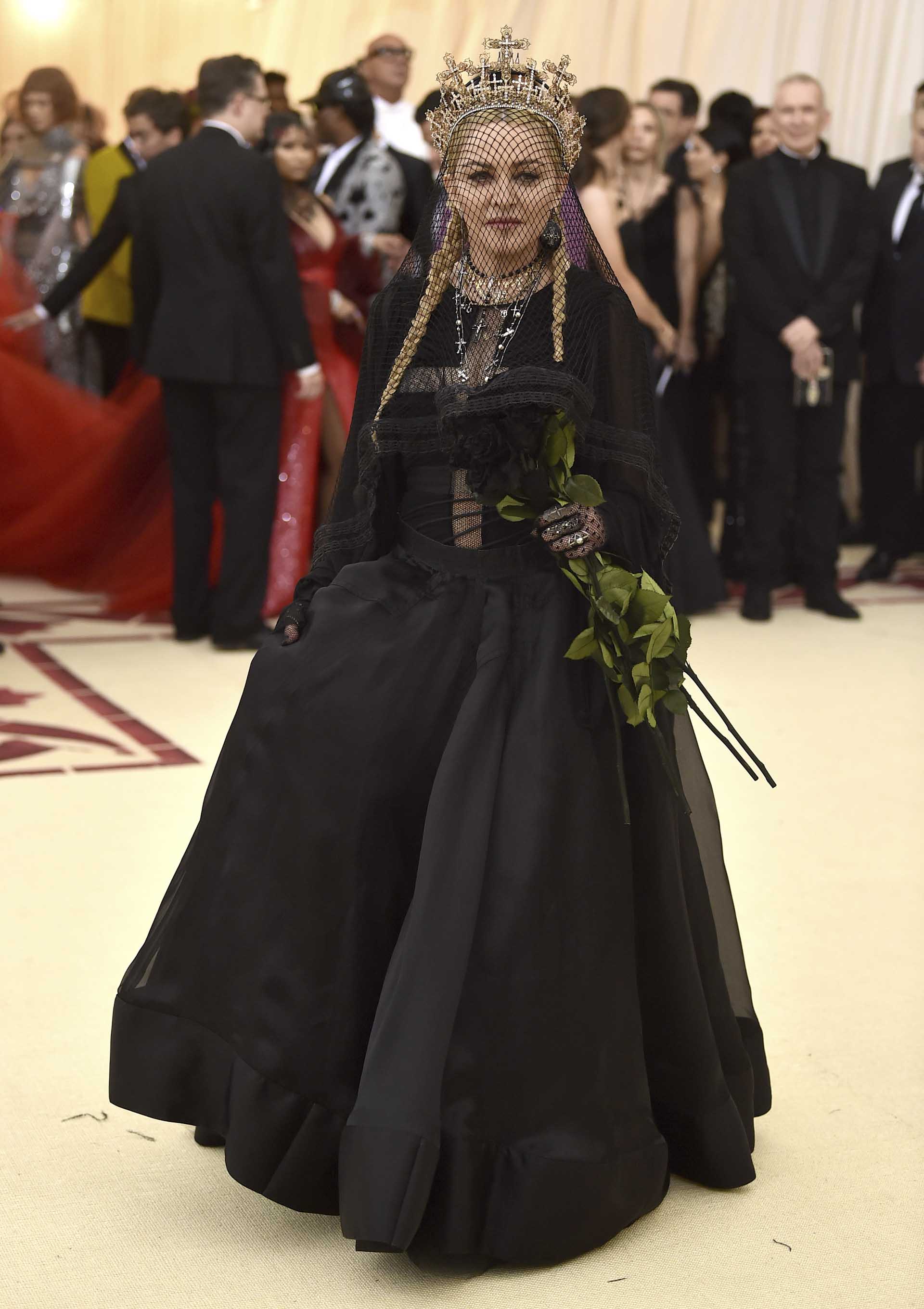 Singer Madonna at the Metropolitan Museum of Art Costume Institute Gala (Met Gala) to celebrate the opening of "Heavenly Bodies: Fashion and the Catholic Imagination" in New York, U.S., May 7, 2018