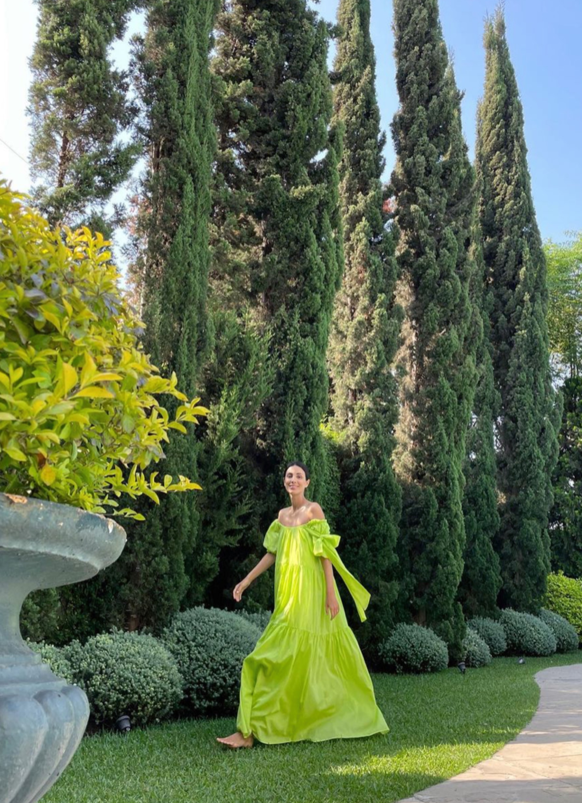 Sassa de Osma vestido verde lima