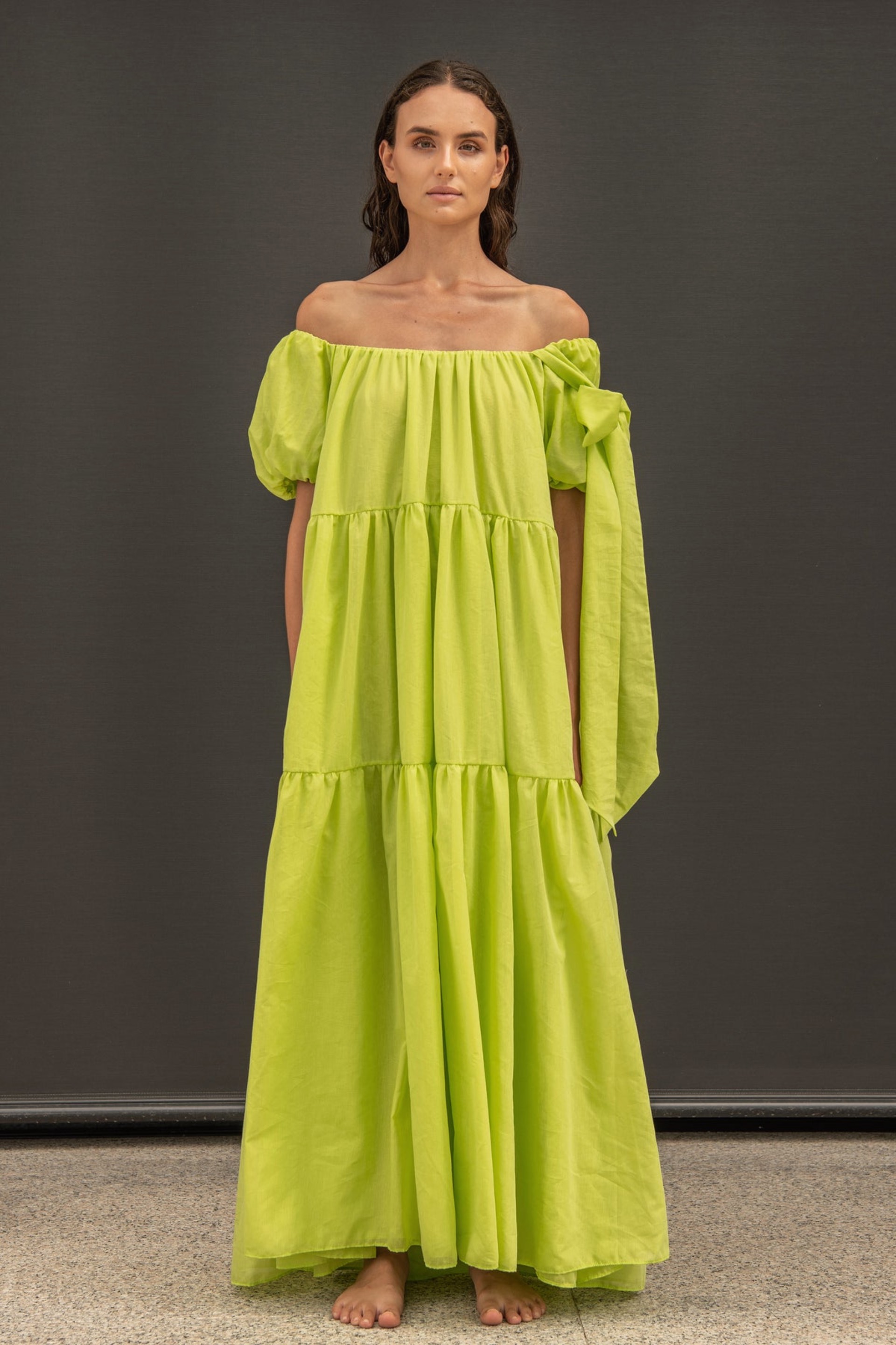 Sassa de Osma vestido verde lima