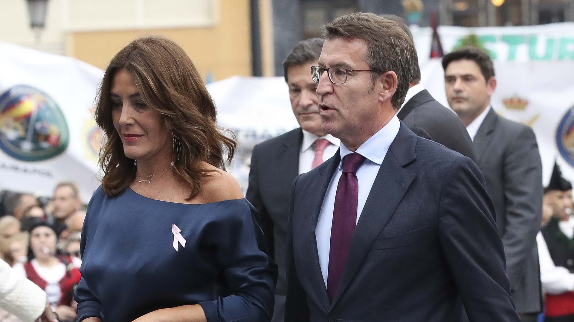 Politician Alberto NuÃ±ez Feijoo and Eva Cardenas during the Princess of Asturias Awards 2018 in Oviedo, on Friday 19 October 2018