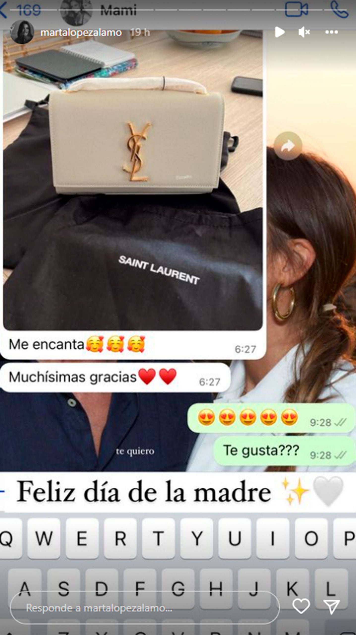 El regalo de 1.590 euros de Marta López a su madre por un día especial