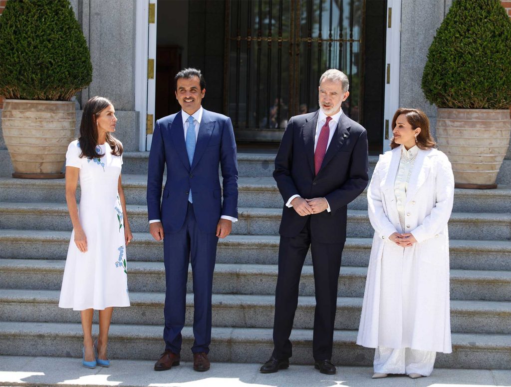 Los Reyes Felipe y Letizia abren La Zarzuela al emir de Catar y su esposa