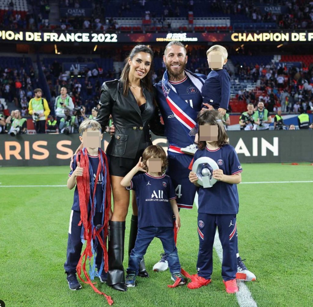 Pilar Rubio y sus hijos celebran el triunfo de Sergio Ramos