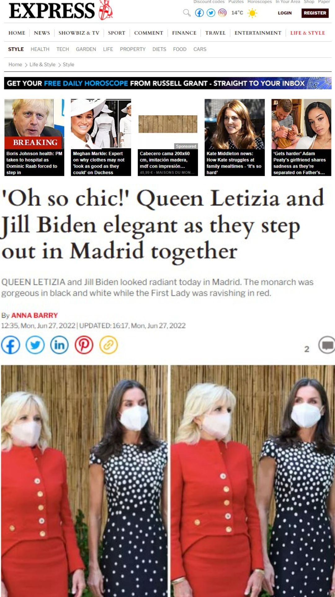 Así ven a la Reina Letizia en la prensa internacional tras su primer duelo con Jill Biden