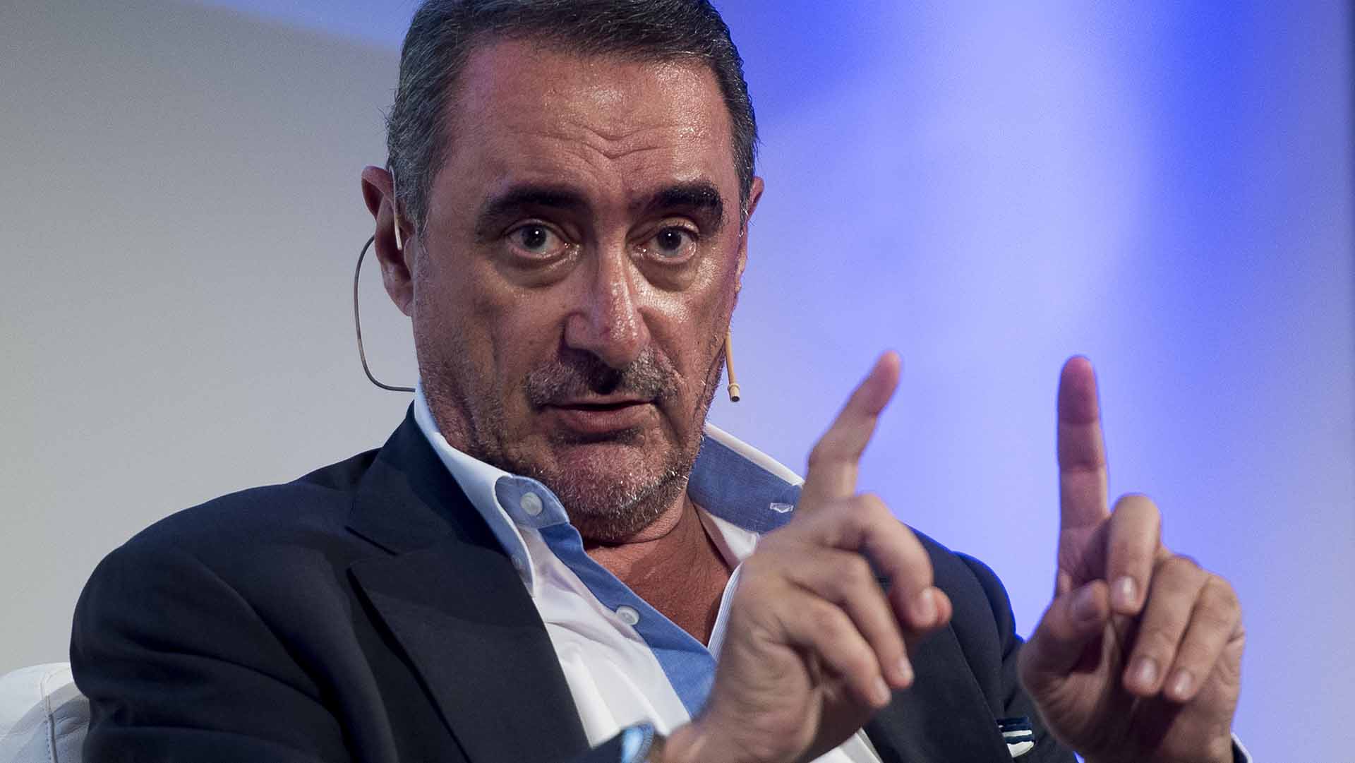 El periodista Carlos Herrera durante el acto de "Los dialogos de ABC" en Madrid