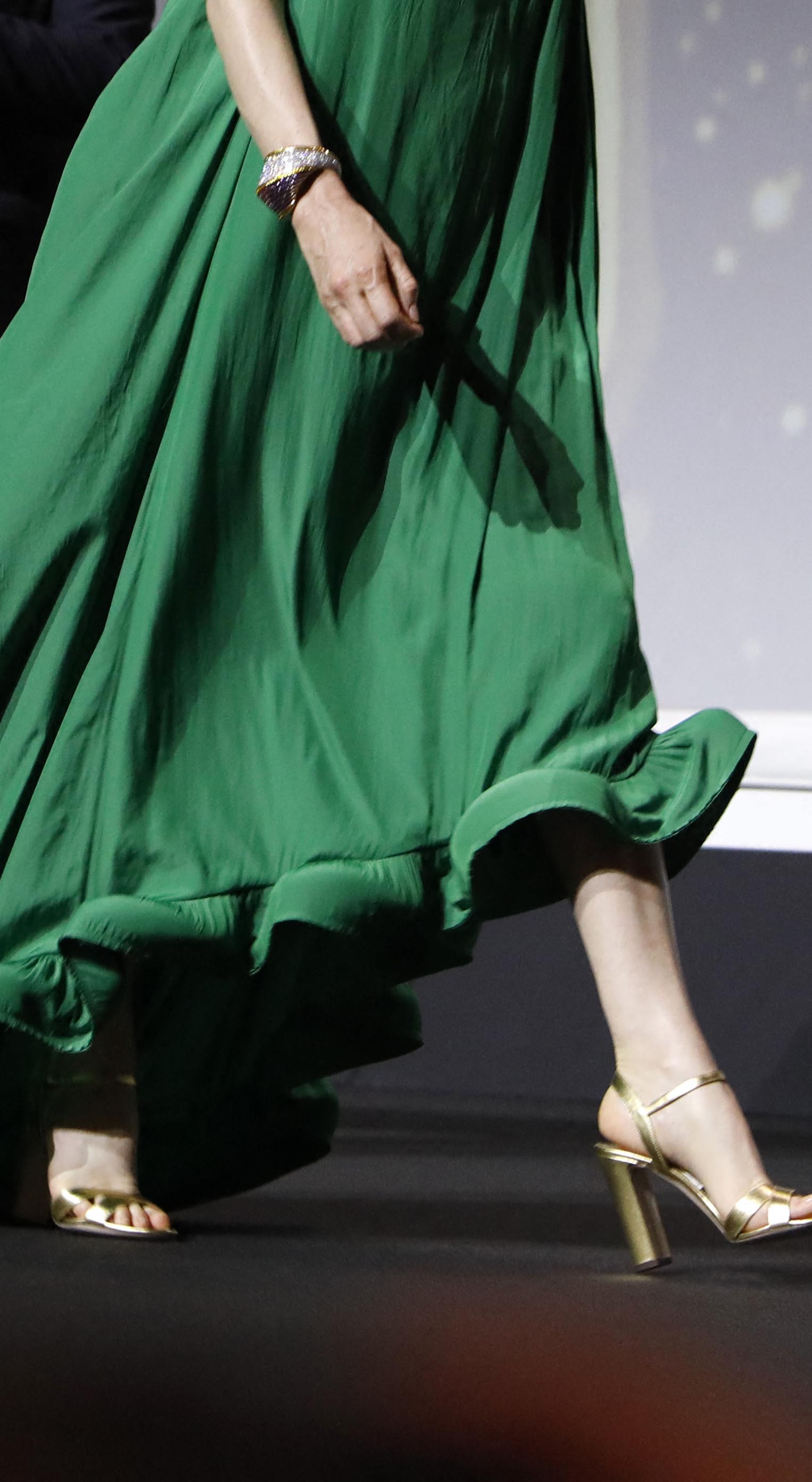Charlene Mónaco vestido verde